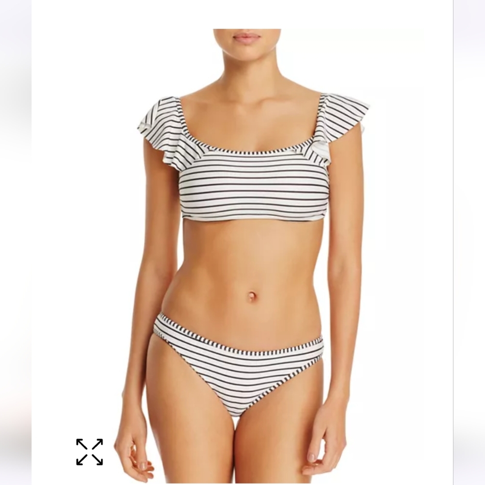 Vince Camuto Red/White Ruffled Bikini Small - Picture 8 of 9
